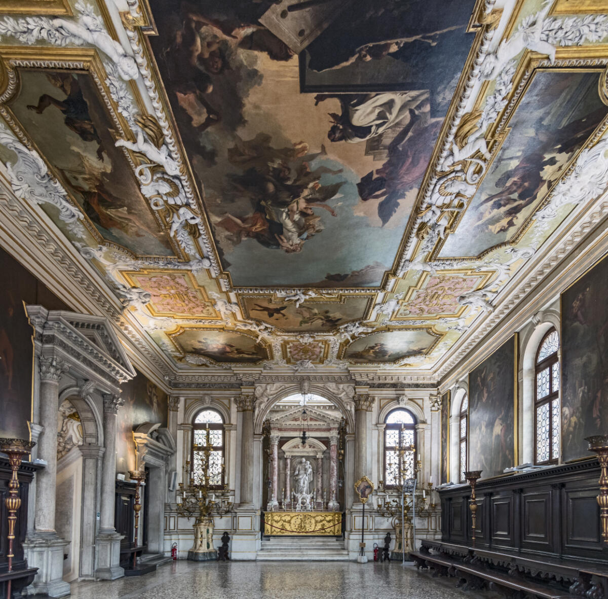 Italien Venedig Scuola Grande dei Carmini Sala capitolare