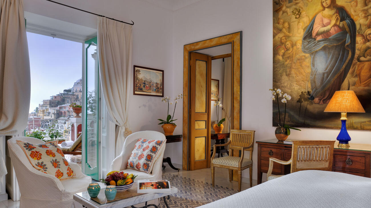 Bedroom Schlafzimmer Hotel Le Sirenuse Positano Amalfiküste