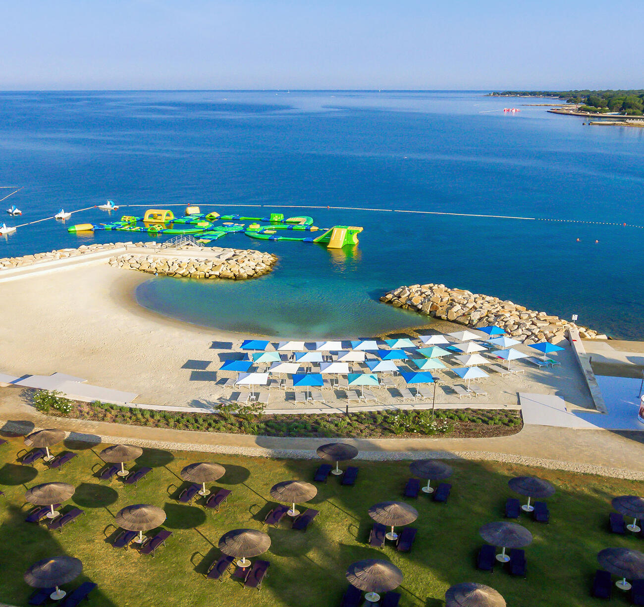 Strand Familienstrand Luxusfamilienurlaub in Kroatien Porec Istrien Adria