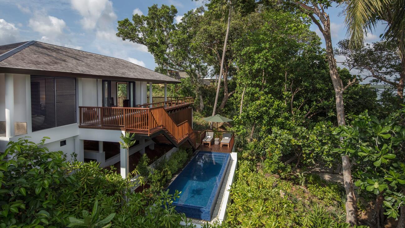 The Residence Bintan Indonesien Insel Luxus Hotel Residenz Aussenansicht