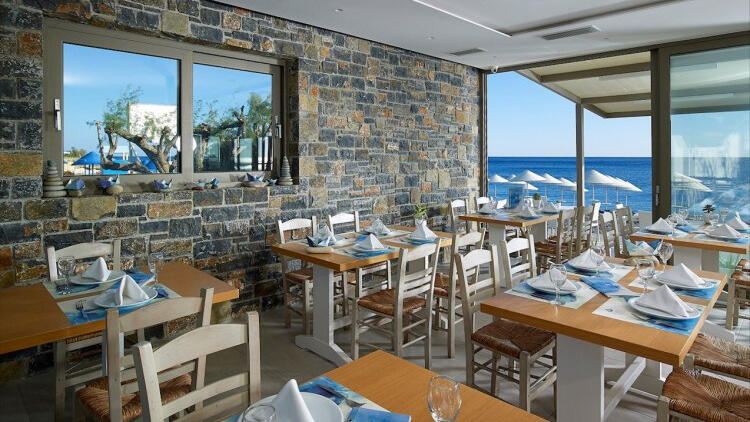 Dinner Speisesaal Pelagos Seaside Restaurants auf Kreta