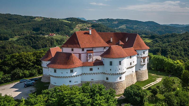 Blick auf die Burg Veliki Tabor.